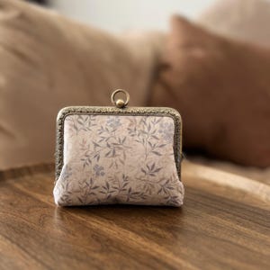 Vintage Style Kiss Lock Geldbörse - Beige Forest Handgefertigte Brieftasche Zubehör Tasche - Geschenkideen