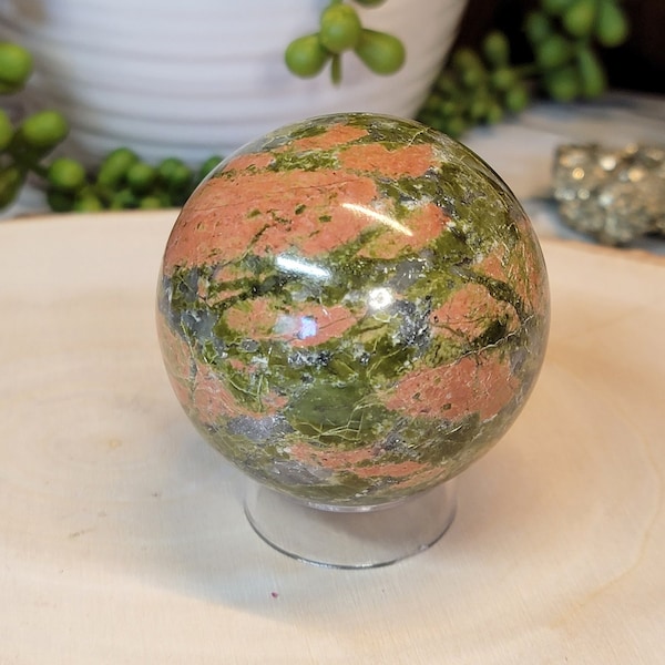 Unakite Crystal Sphere  55mm 9.1oz