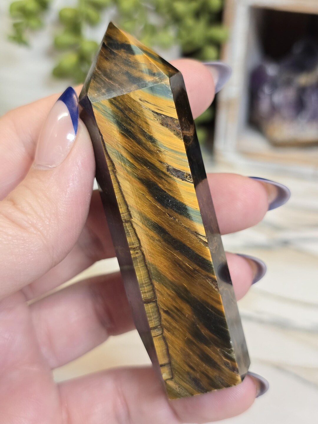 Tigers Eye Crystal Tower 3.47in 3.1oz - Etsy
