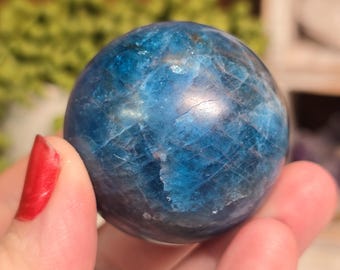 Blue Apatite Crystal Sphere 42.5mm