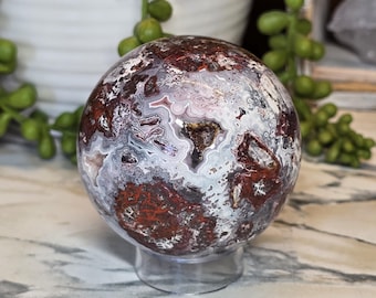 Red Mexican Crazy Lace Agate Sphere