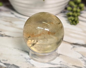Natural Citrine Crystal Sphere 42mm