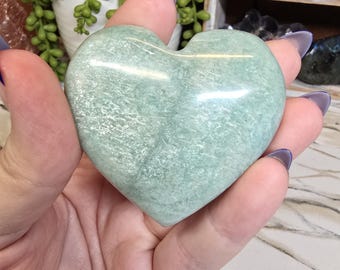 Amazonite crystal heart