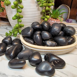 Black Tourmaline Tumbled Stone, Black Tourmaline Polished Tumbled Crystal