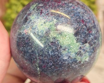 Ruby in kyanite sphere 62.2mm UV reactive