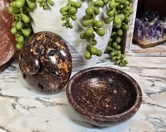 Soapstone Incense Burner Bowl with Diamond Design 3in x 2.5in
