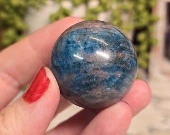 Blue Apatite Crystal Sphere 37mm