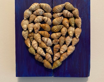 Wall Art. Whelk Shell Heart #116