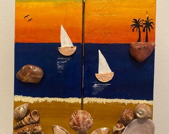 Wall Art. Sunset Shells #143