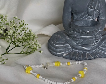 Daisy Kralen Enkelband • Unieke Sieraden Cadeau