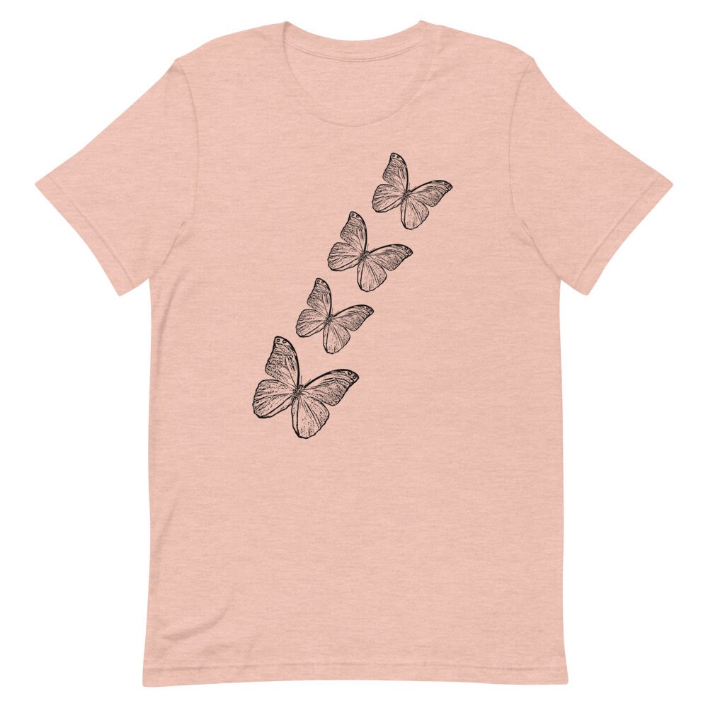 Black & White Butterflies T-Shirt | Etsy