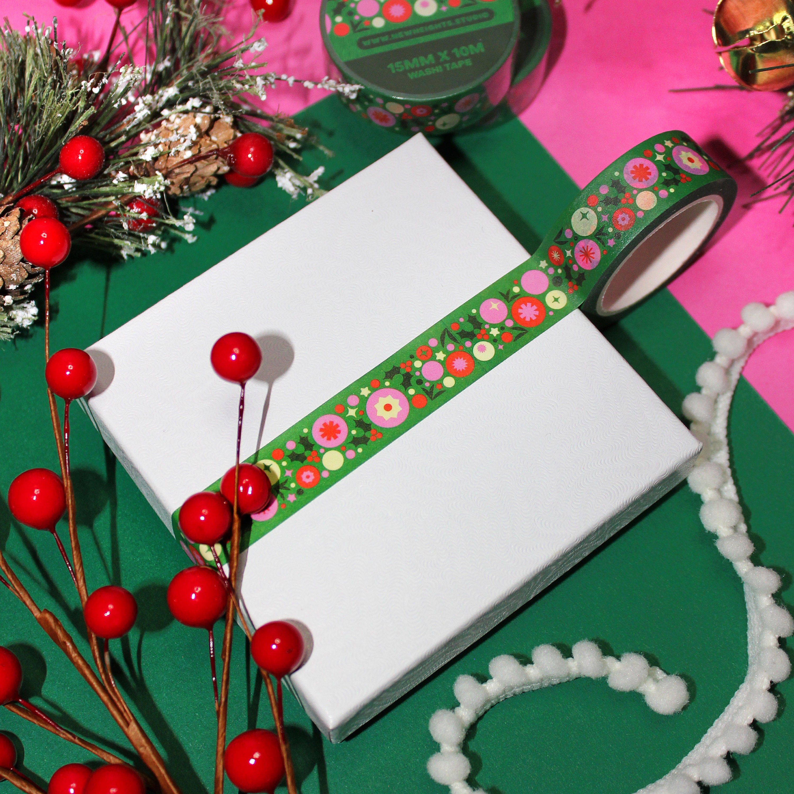 Cheerful Garland Abstract Christmas Holiday Washi Tape