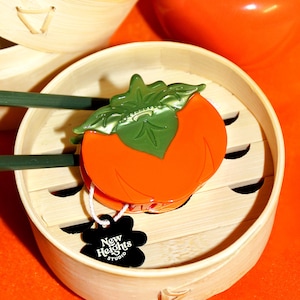 PERSIMMON Hair Claw | New Heights Studio’s Acetate Hair Claw, Asian-Inspired Fruit Accessory, AAPI Gift, Mid-Autumn Festival, Lunar New Year