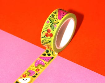 FRUITS & VEGGIES Washi Tape | Farmer's Market Washi Tape, Foodie Washi, Grocery Washi, Craft Supply, Food Art, Food Stationery, Foodie Lover