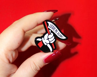 LEAVE ME ALONE Soft Enamel Pin | Introvert Enamel Pin, Social Anxiety Pin, Humorous Funny Pin, Give Me Space, Cool Gift For Introverts