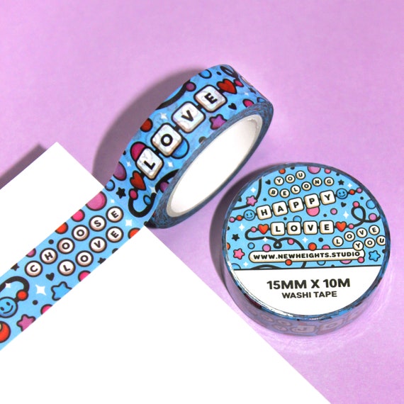 BEADED MESSAGES Washi Tape (15mm/10m) | Friendship Bracelets Washi, Crafting Tape, Arts & Craft, Positive Affirmations, Gift For Crafters