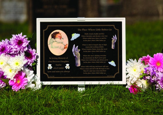 Baby Grave Marker Baby Girl Memorial Baby Memorial Plaque | Etsy
