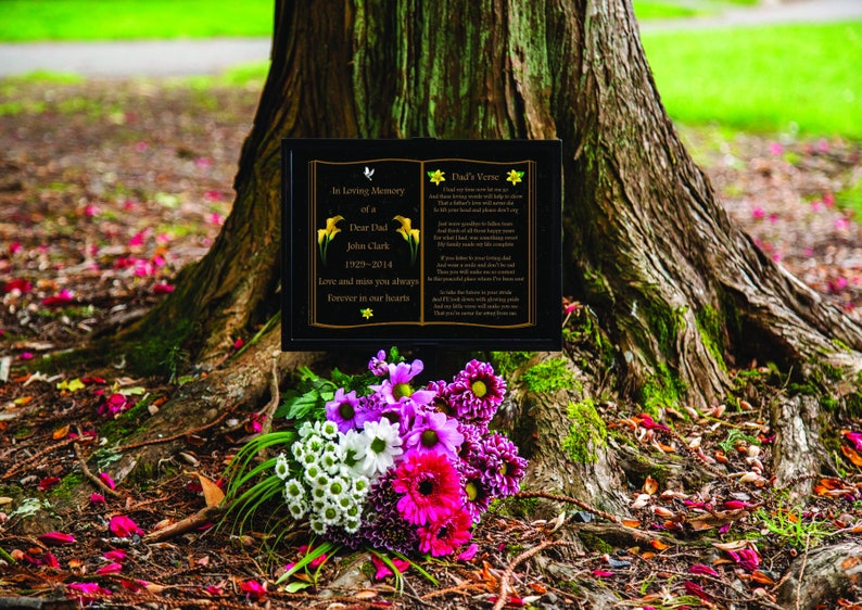 Grave Markers Memorials Grave Decorations Grave Cards Etsy