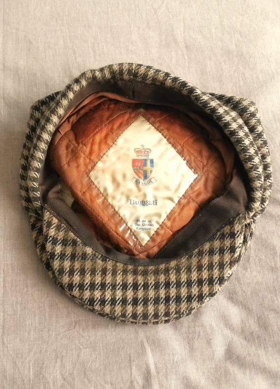 Vintage Kangol Bugatti Checkered Flat Cap Size 'M'