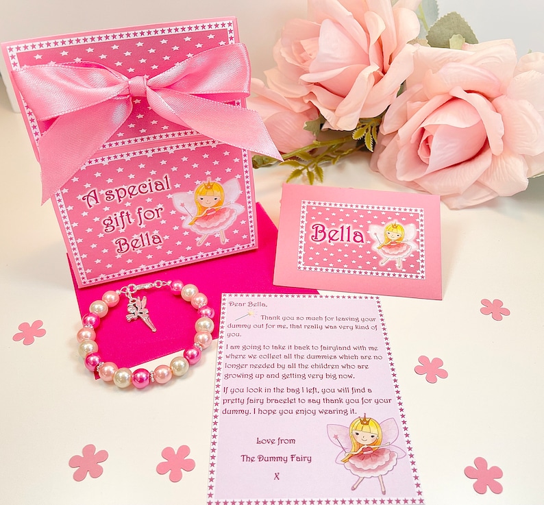 Personalised Dummy Fairy Letter with bracelet and gift bag, Fairy Gift image 4