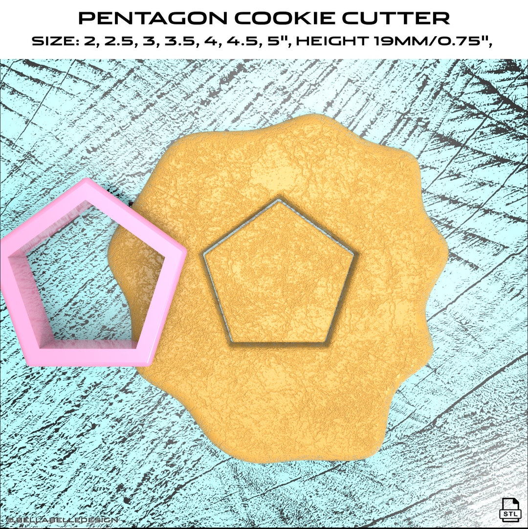 Pentagon Cookie Cutter From 2 to 5 Options Digital Etsy
