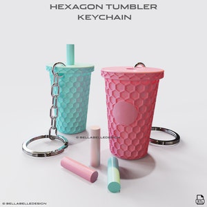 Hexagon Tumbler Schlüsselanhänger Stl Datei für 3D Druck digital download