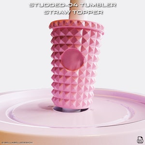 Nieten Tumbler Stroh Topper Stl File 3D für 3D Druck