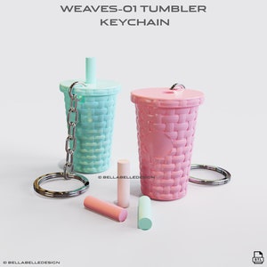 Weaves Tumbler Keychain stl file for 3D printing digital download