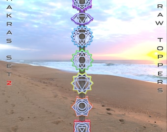 Chakra Set 2 Straw Topper STL Pack, Straw Buddy Tumbler for 3D Printing Digital STL file