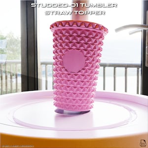 Studded Tumbler Straw Topper Straw Buddy STL File for 3D Printing - Digital Download