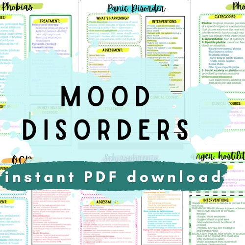 Psychiatric Disorders Nursing Notes - Etsy