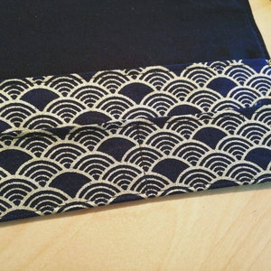 Porte chéquier horizontal en tissu japonais image 4