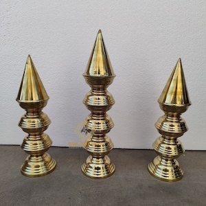 Temple Kalash Pure Brass Kalash,shikhar(top)Mandir, Decoration Wedding Decoration,Event Showpiece,South Indian Festive Decor,Spiritual Decor