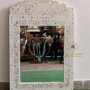 Wooden Bone Inlay Frame Beautiful Work Indian Mirror Frame Wall Mirror Frame Wall Mirror Decor Wall Hanging Home Decor Indian Handicraft Art