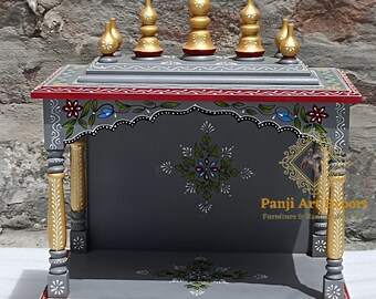 Handcrafted Wooden Pooja Room Temple: Wall Hanging Mandir, Home Decor