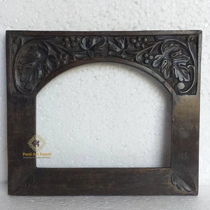 Wooden Photo Frame, Old Wood Frame, Hand Made Carved, Unique Design Photo Frame, Vintage Style Frame, Wall Photo Frame, Home Decor Art