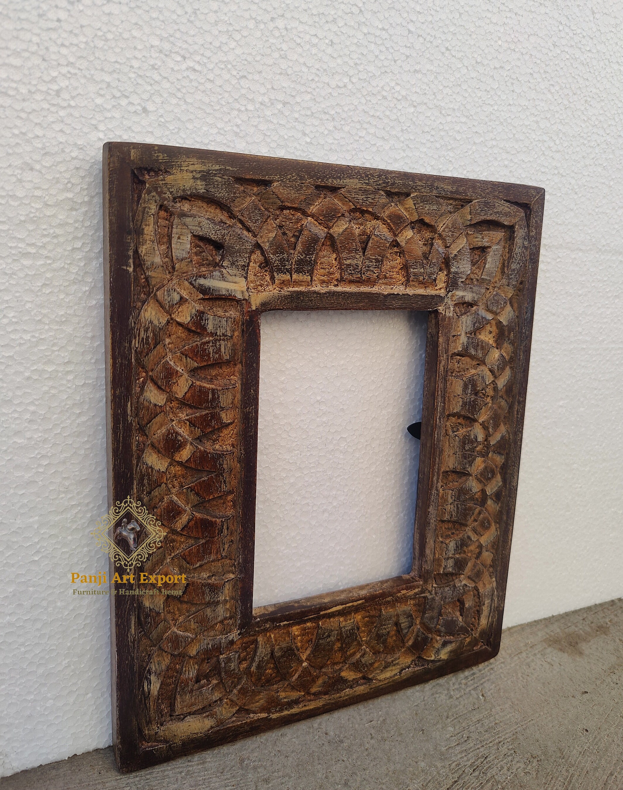 Wooden Picture Photo Frame, Hand Made and Carved, Unique