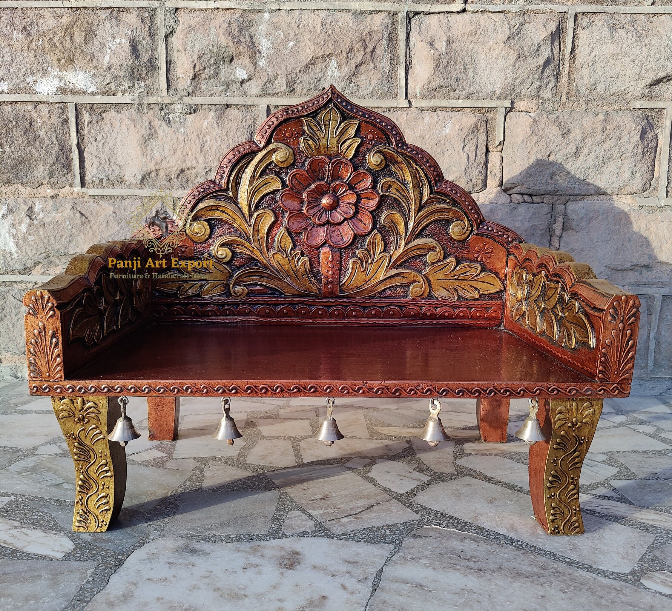 Wooden Temple Mandir Idol Singhasan Pooja Ghar Mandap for Home