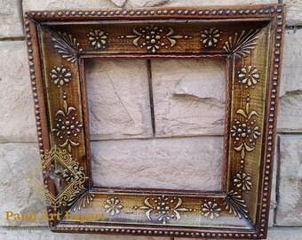 Wooden Frame Copper Gold Painted Frame Wall Mirror Frame Beautiful Design Unique & Antique Design Frame Wall Hanging Wall Decor Art