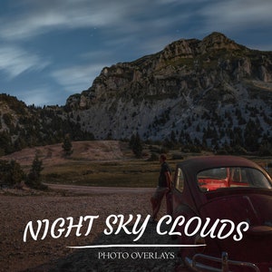 NIGHT SKY CLOUDS - 50 High-Resolution Photoshop Night Skies, Skies Photo Overlays, Nature sky, Sky Photoshop, Overlays , Long Exposure,