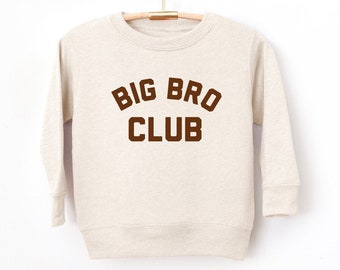 Big Bro Club Toddler Sweatshirt, Big Brother, Big Bro Shirt, Big Brother Gift, Pregnancy Reveal, Toddler Shirt, Birth Announcement, Big Bro