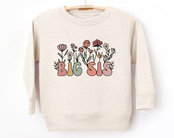 Große Schwester Kleinkind Sweatshirt, große Schwester Geschenk, Vintage Sweatshirt, Babyankündigung, große Sis Shirt, Geschenk für Schwester, große Schwester Pullover