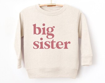 Big Sister Toddler Sweatshirt, Big Sister Gift, Best Friends Sweatshirt, Cute Announcement Kids Shirt , Retro Big Sister Shirt, Toddler Tee