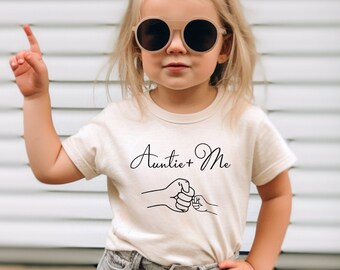 Auntie + Me Toddler Shirt, Cute Auntie Gift, Natural Toddler Shirt ,  First Aunt Gift, Aunt Shirt, Gift Idea