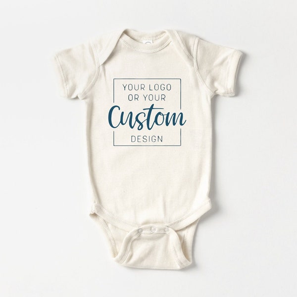 Custom Baby Bodysuits, Your Design or Logo Printed Directly Onto a Bodysuit, Custom Logo Design, Custom Text Printed, Custom Logo, Custom