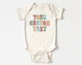 Custom Text Bodysuit, Custom Kids Shirt, Custom Text Printed Kids Outfit, Custom Shirt, Your Text Printed Directly Onto a Bodysuit