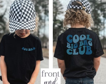 Cool Big Bro Club Shirt, Big Bro Sweatshirt, Toddler Tee, Big Brother Shirt, Big Brother Gift, Birth Announcement, Brother Gift, Big Bro