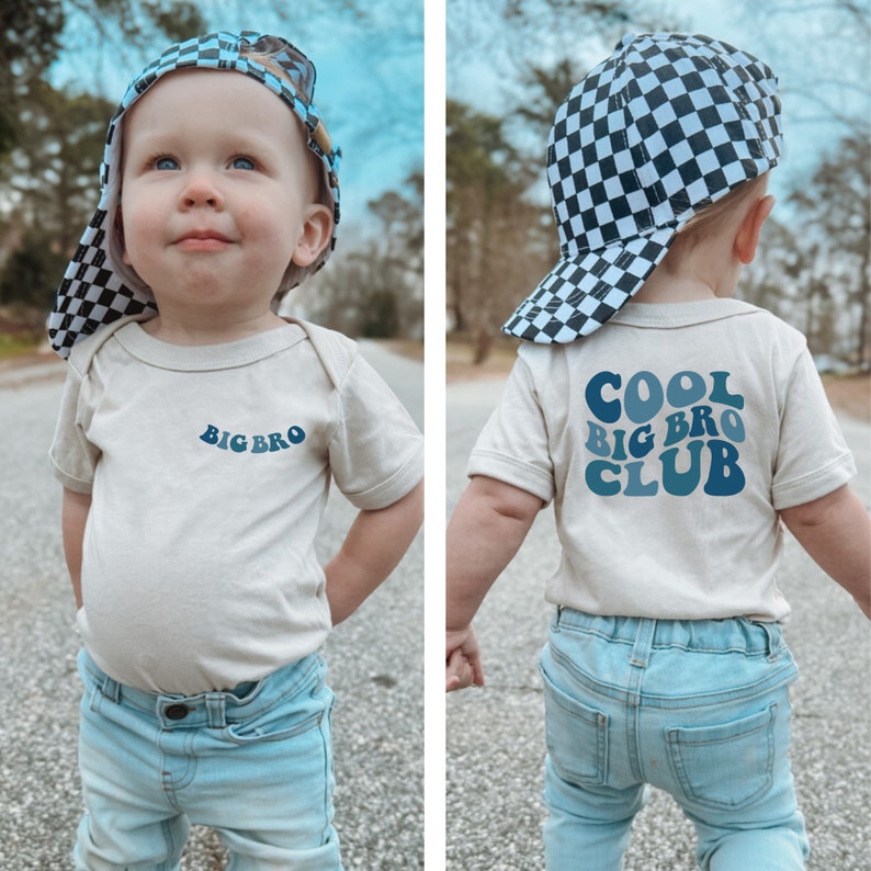 Cool Big Bro Club SweatShirt, Big Bro Sweatshirt, Toddler Tee, Big Brother Shirt, Big Brother Gift, Birth Announcement, Brother Gift image 4