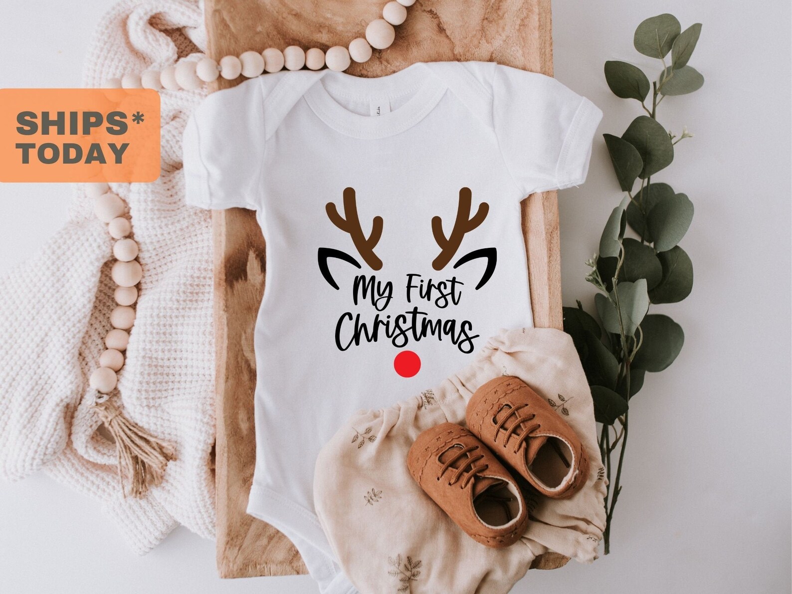 My First Christmas Onesie Cute Newborn Christmas Gift Baby Etsy UK