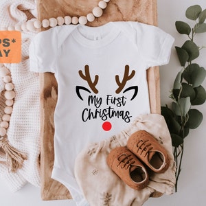 My first christmas onesie girl